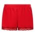 Pyjama Short Velours Scallop Lace, Red