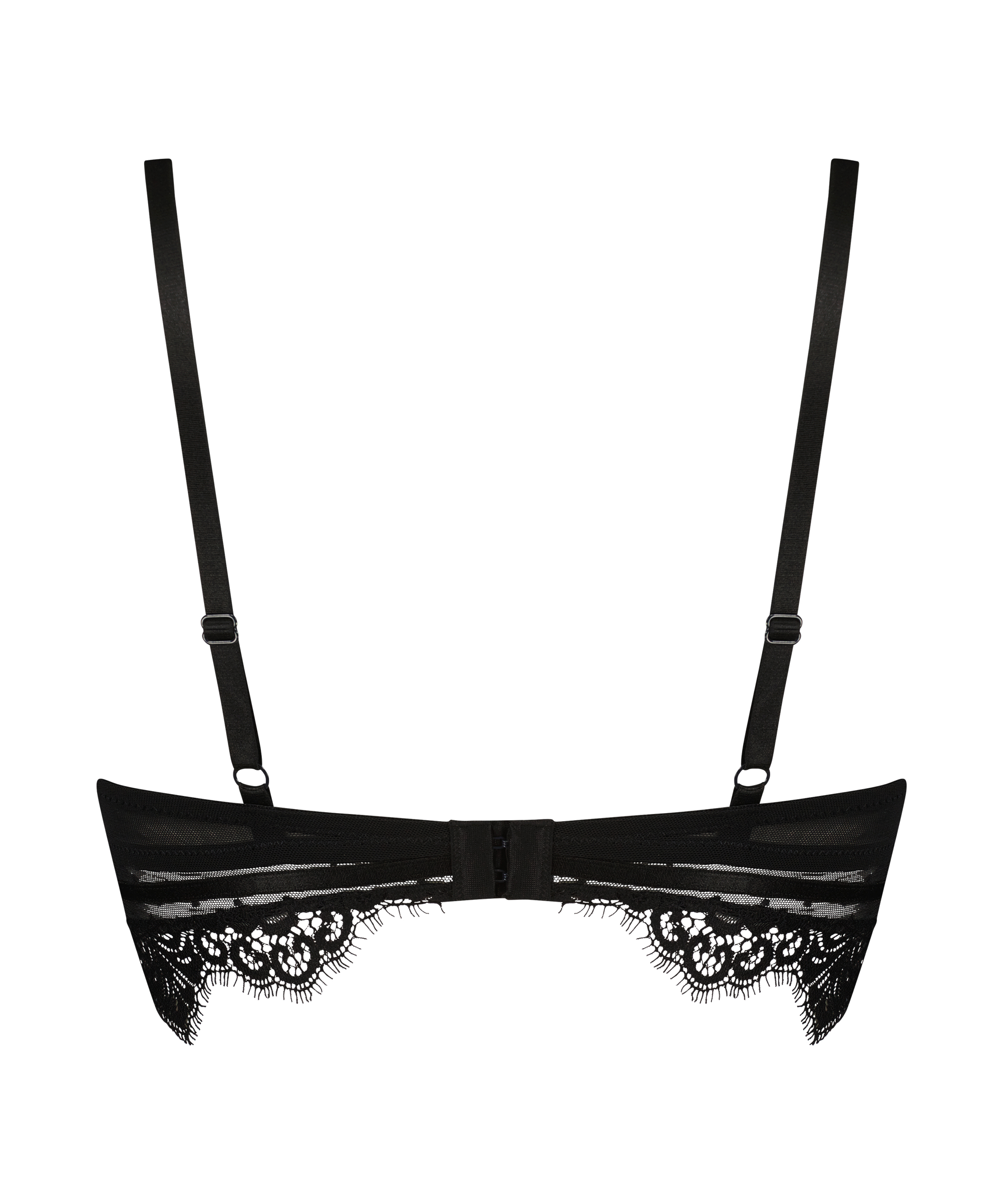 Marilee Padded Underwired Longline Bra, Black, main