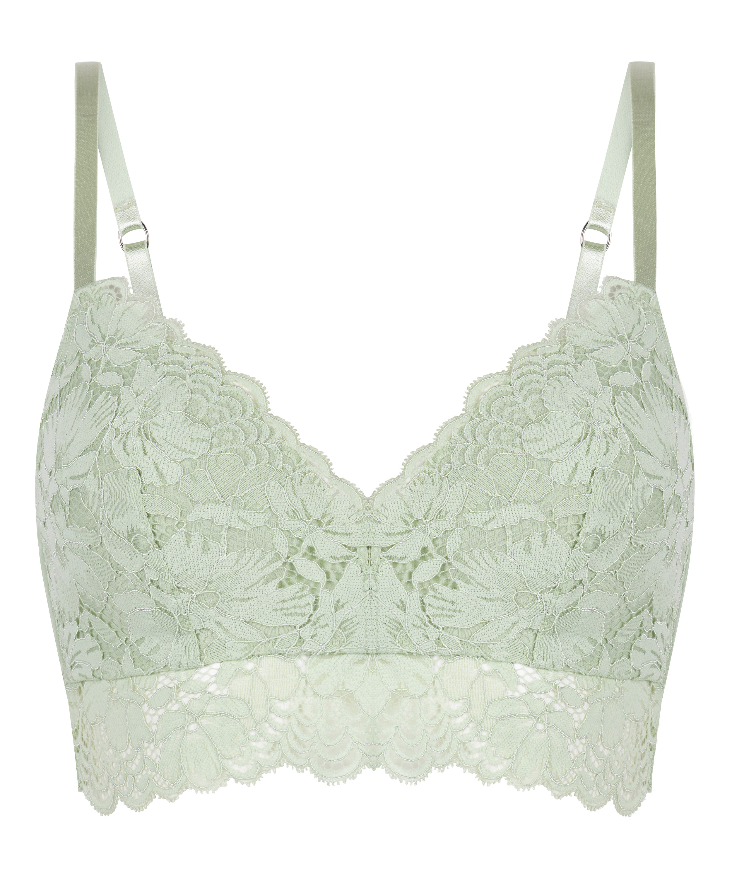 Andrea Padded Non-Wired Bra, Green, main