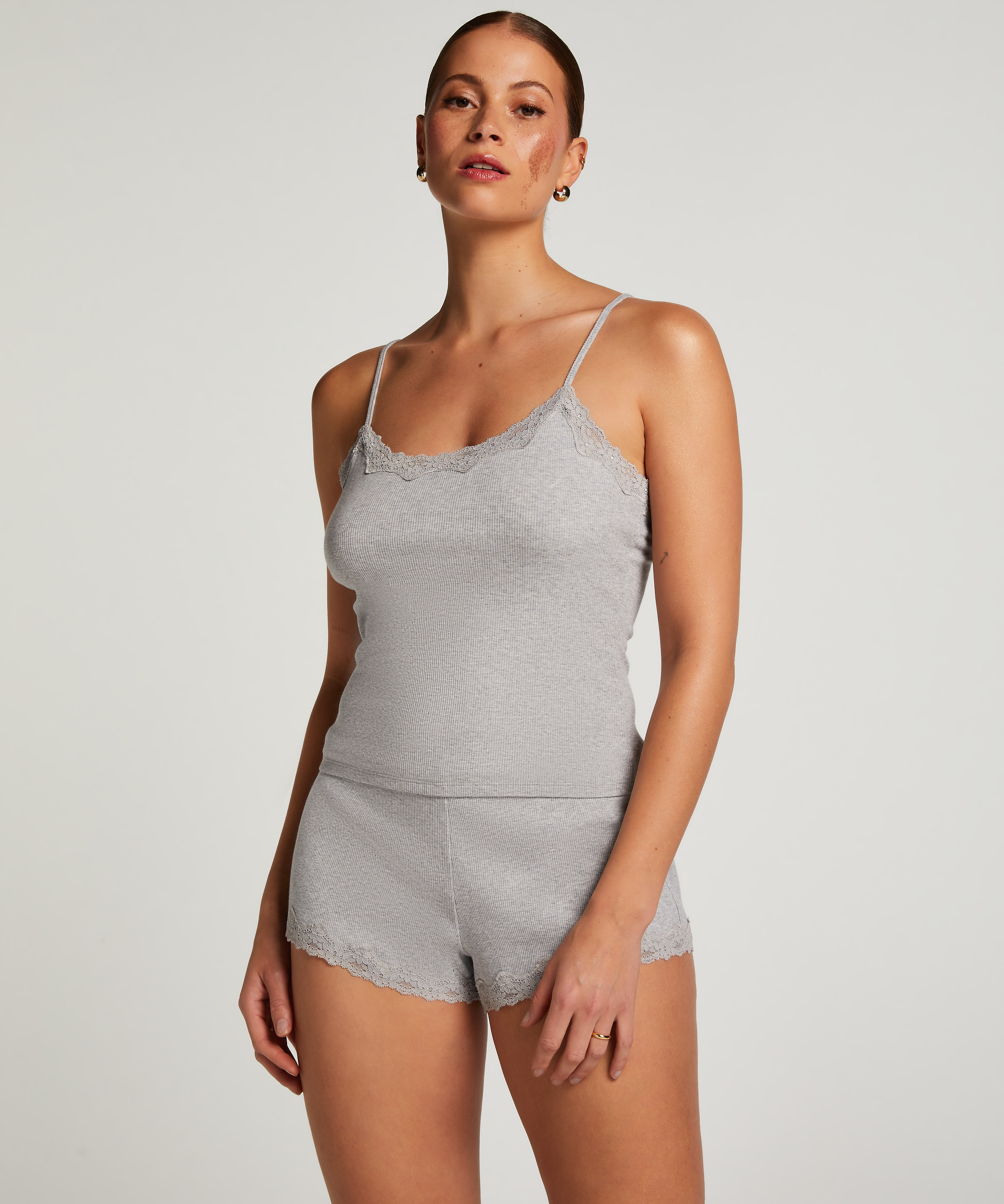 Cami Short Pyjama Set, Gray, main