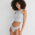High leg thong Finnia HKM x NA-KD, Gray