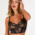 Emily Non-Padded Longline Underwired Bra, Black