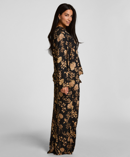 Pants Woven Print, Black