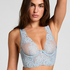 Non-Padded Underwired Longline Bra Rosie, Blue