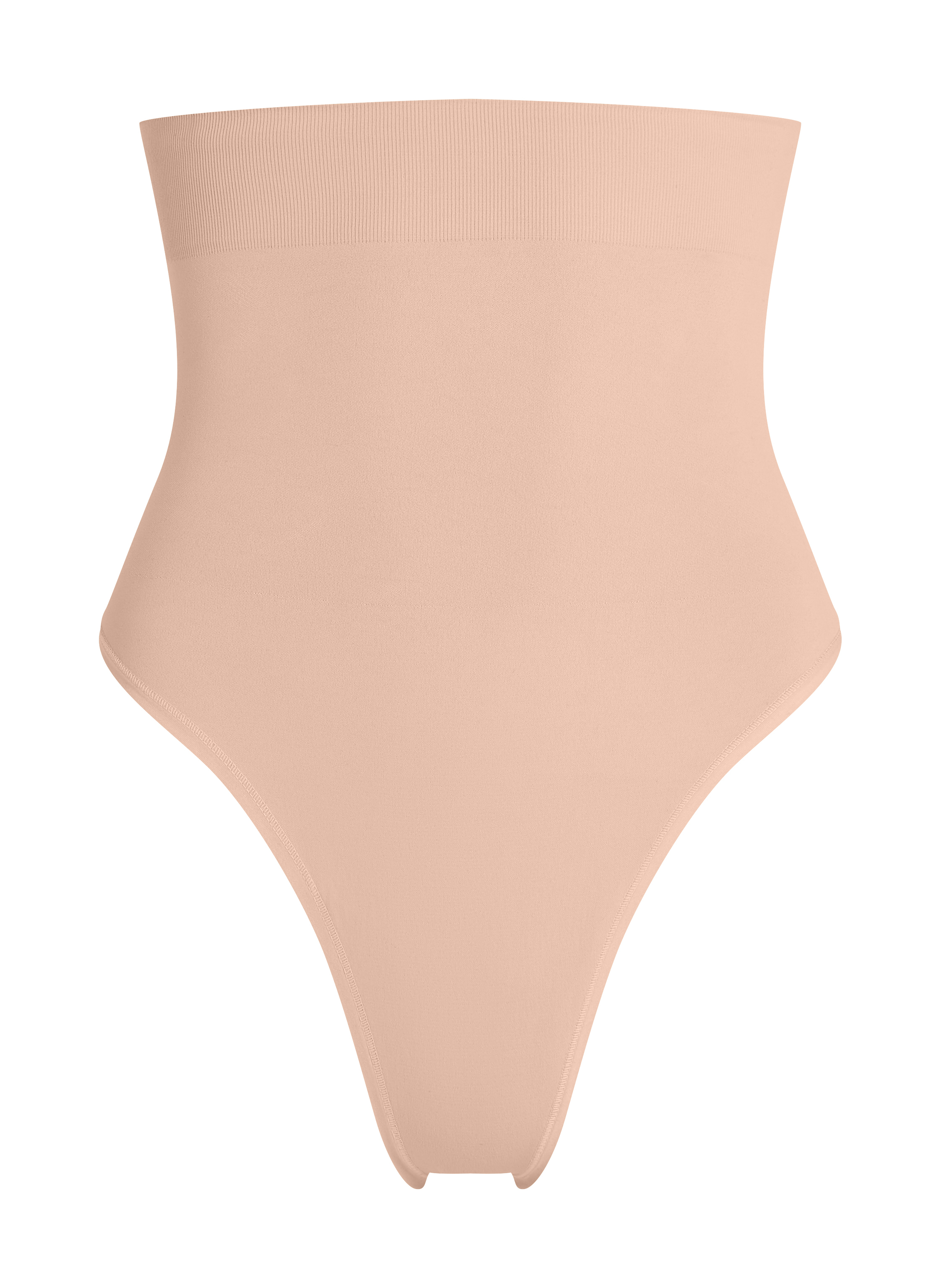 Seamless Enhancing High Waisted Thong, Beige, main