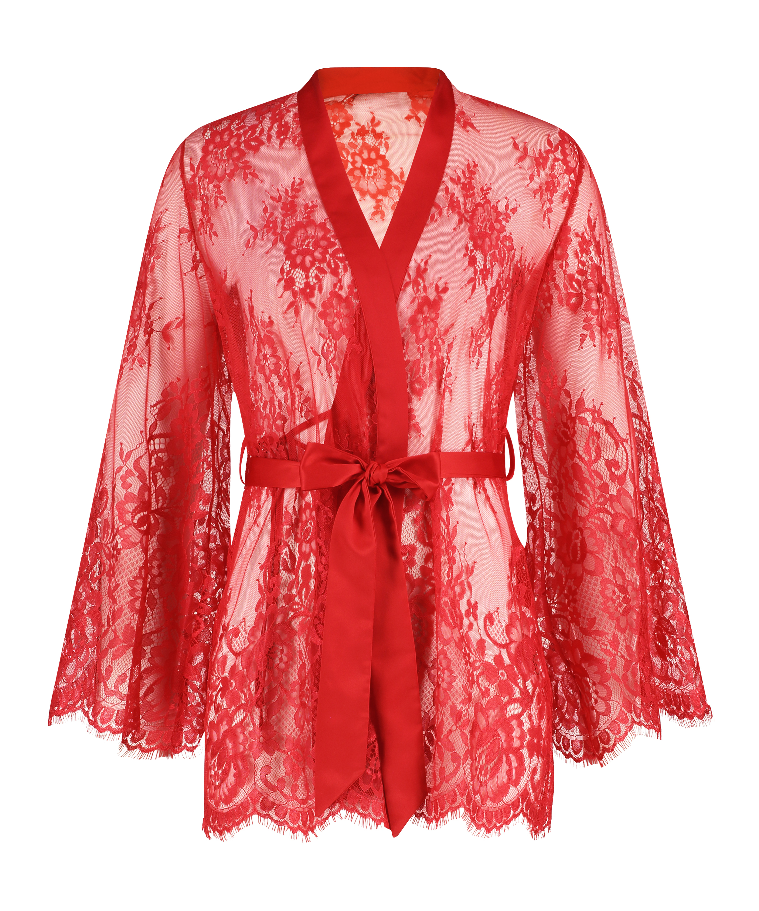 Isabelle Lace Kimono, Red, main