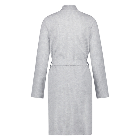 Jersey Jacquard Bathrobe, Gray