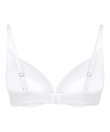 Cotton Padded Underwired Push-Up Bra, White