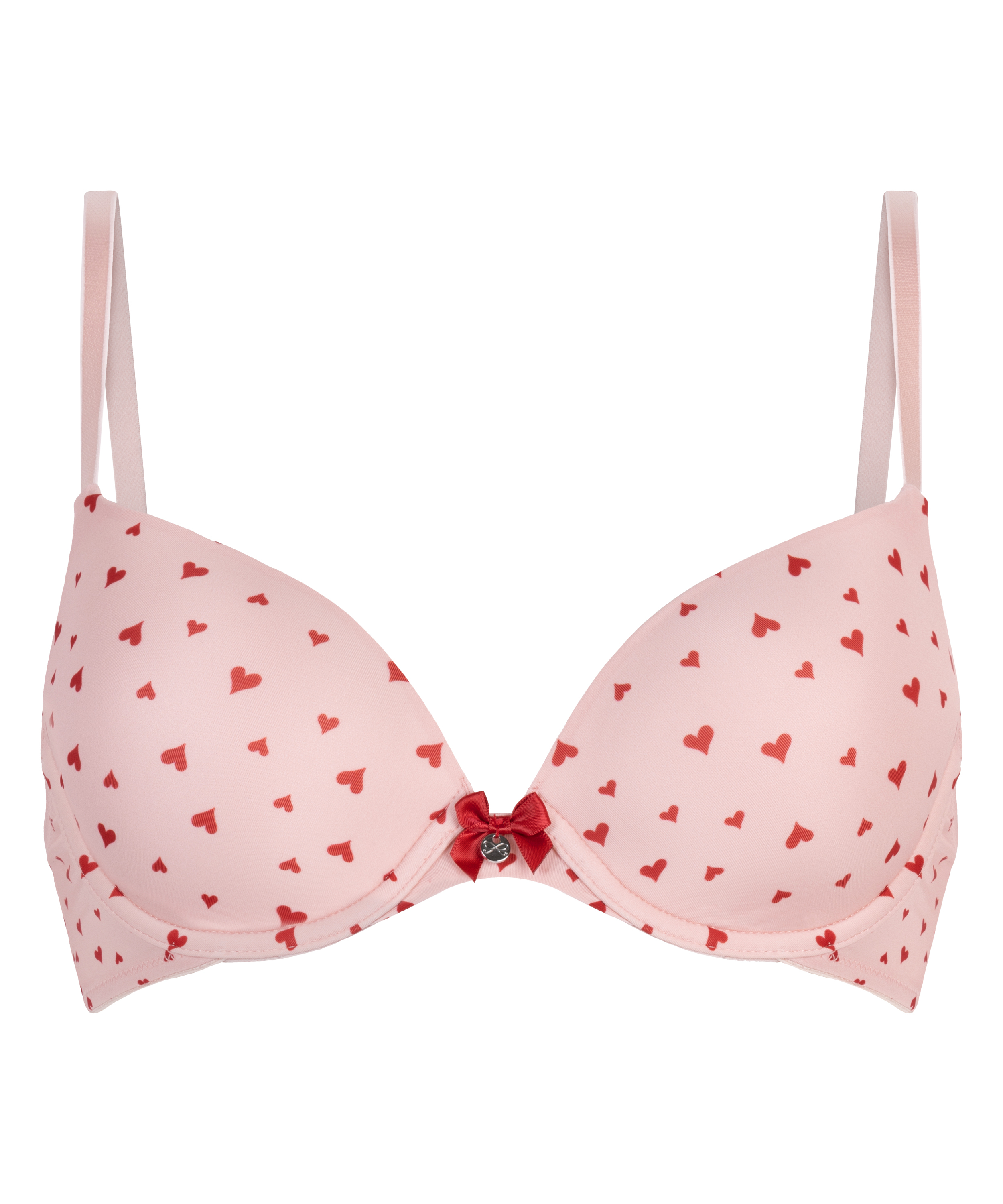 Plunge Padded Underwired Bra, Pink, main