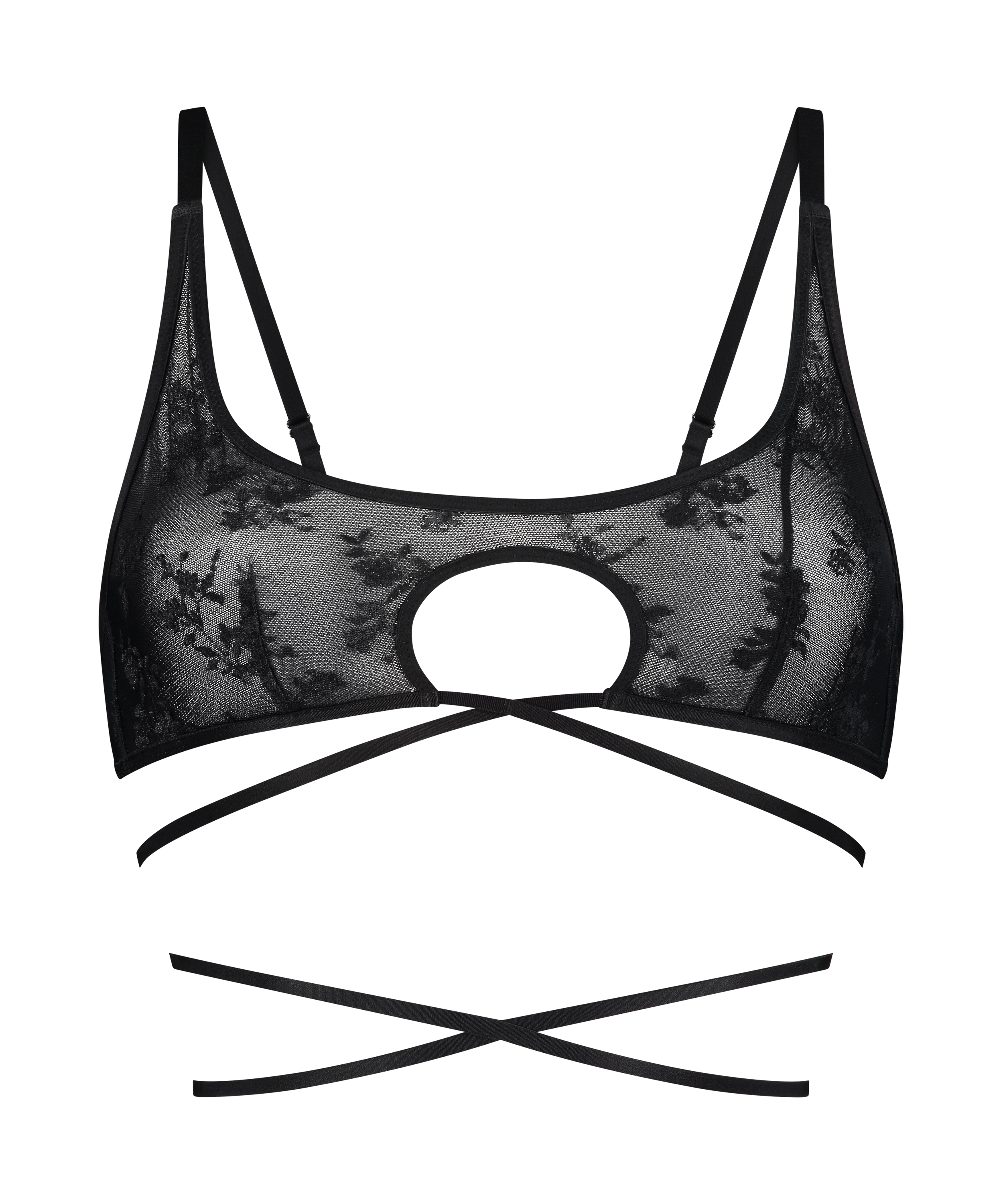 Minnie Bralette, Black, main
