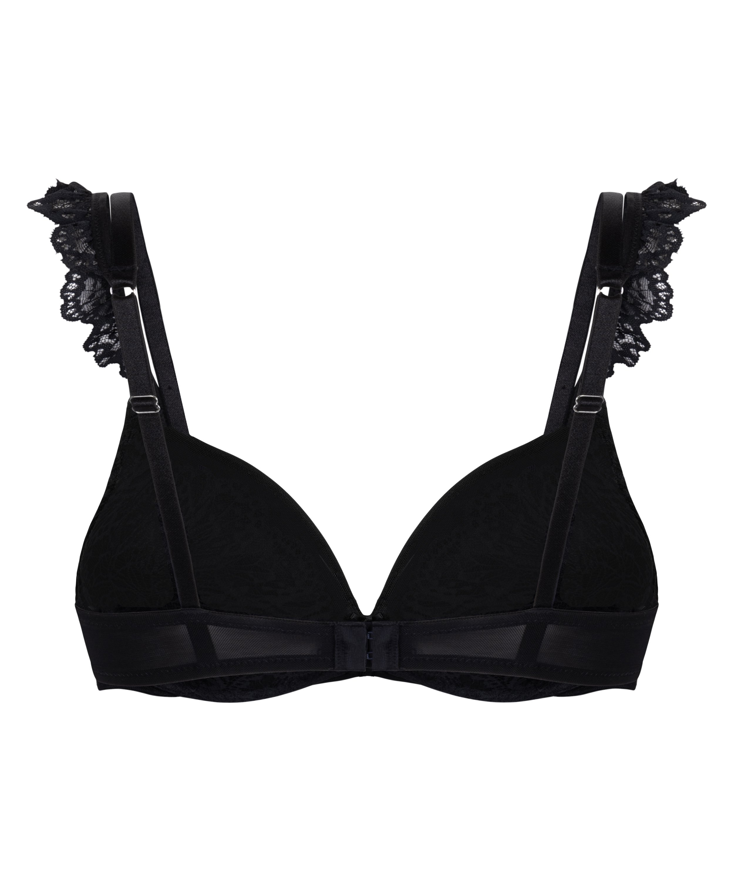 Posie Padded Underwired Push-Up Bra, Black, main