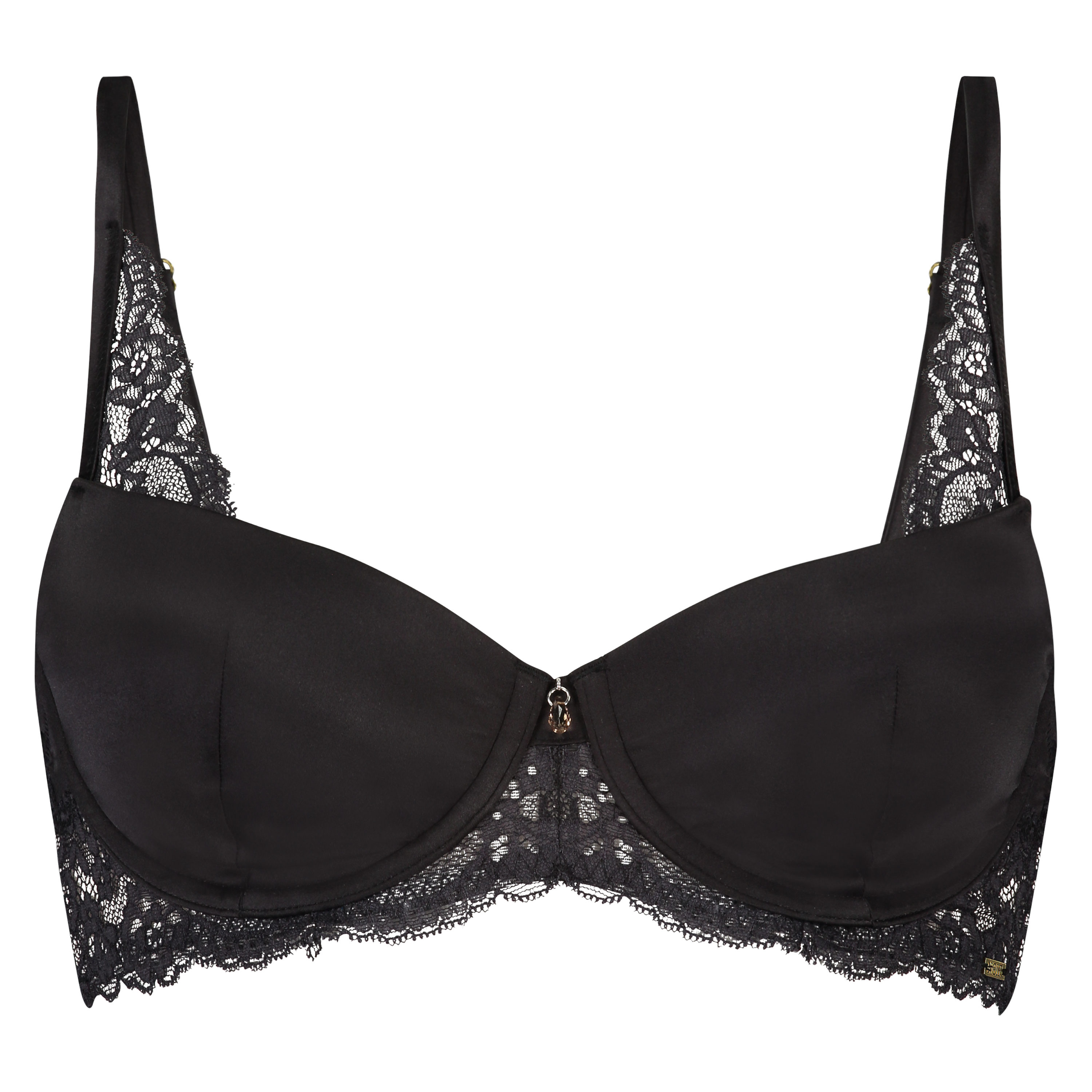 Melanie Padded Non-Underwired Bra, Black, main