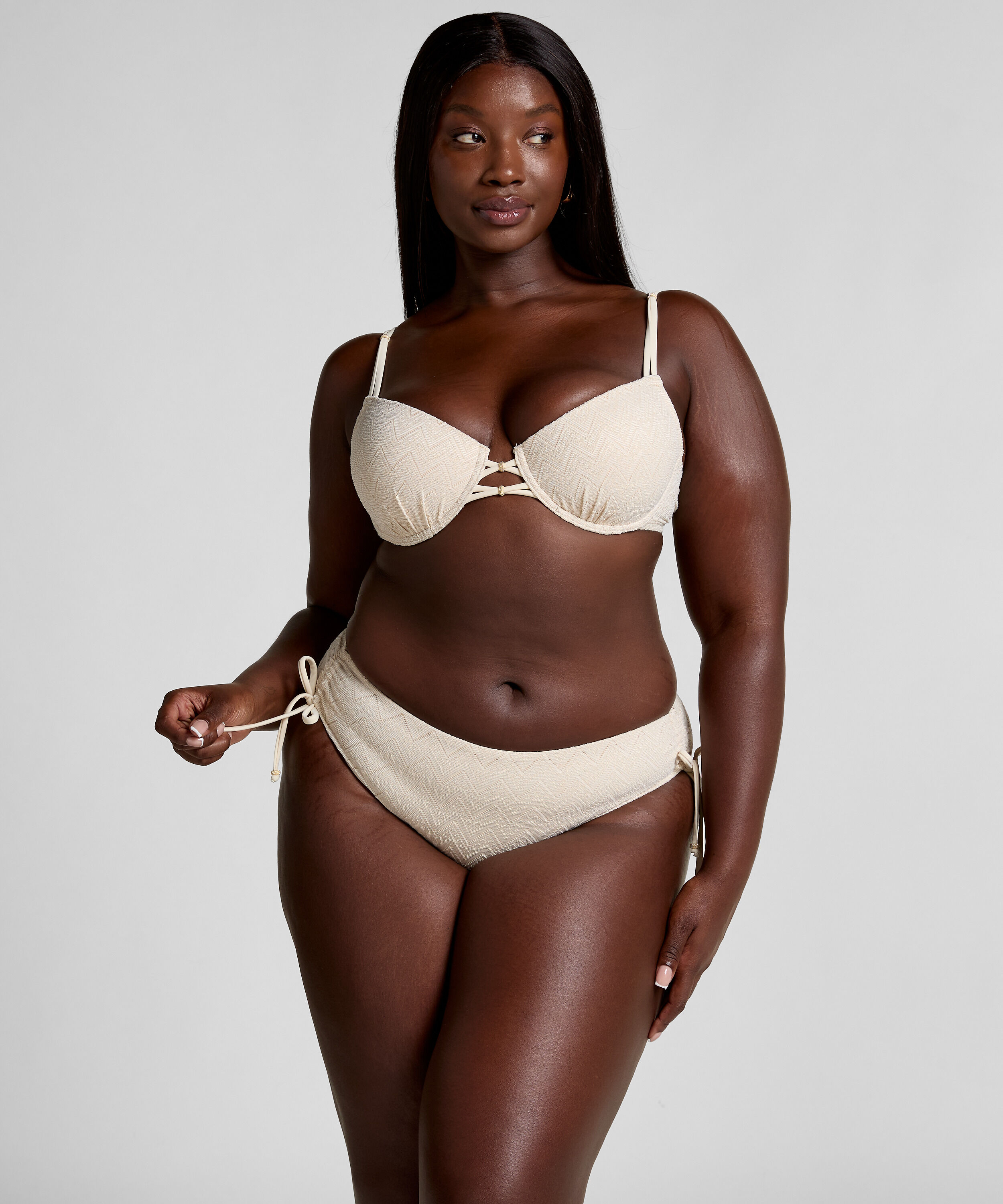 Crochet Bikini Top, White