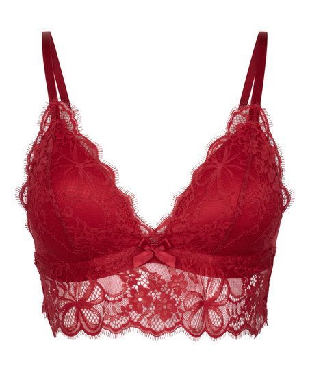 Marianna Triangle Bralette, Red