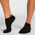 3-Pack Cotton Trainer Liner Socks, Black