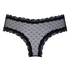 V-shaped Brazilian knickers mesh, Black