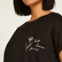 Round Neck Nightshirt, Black