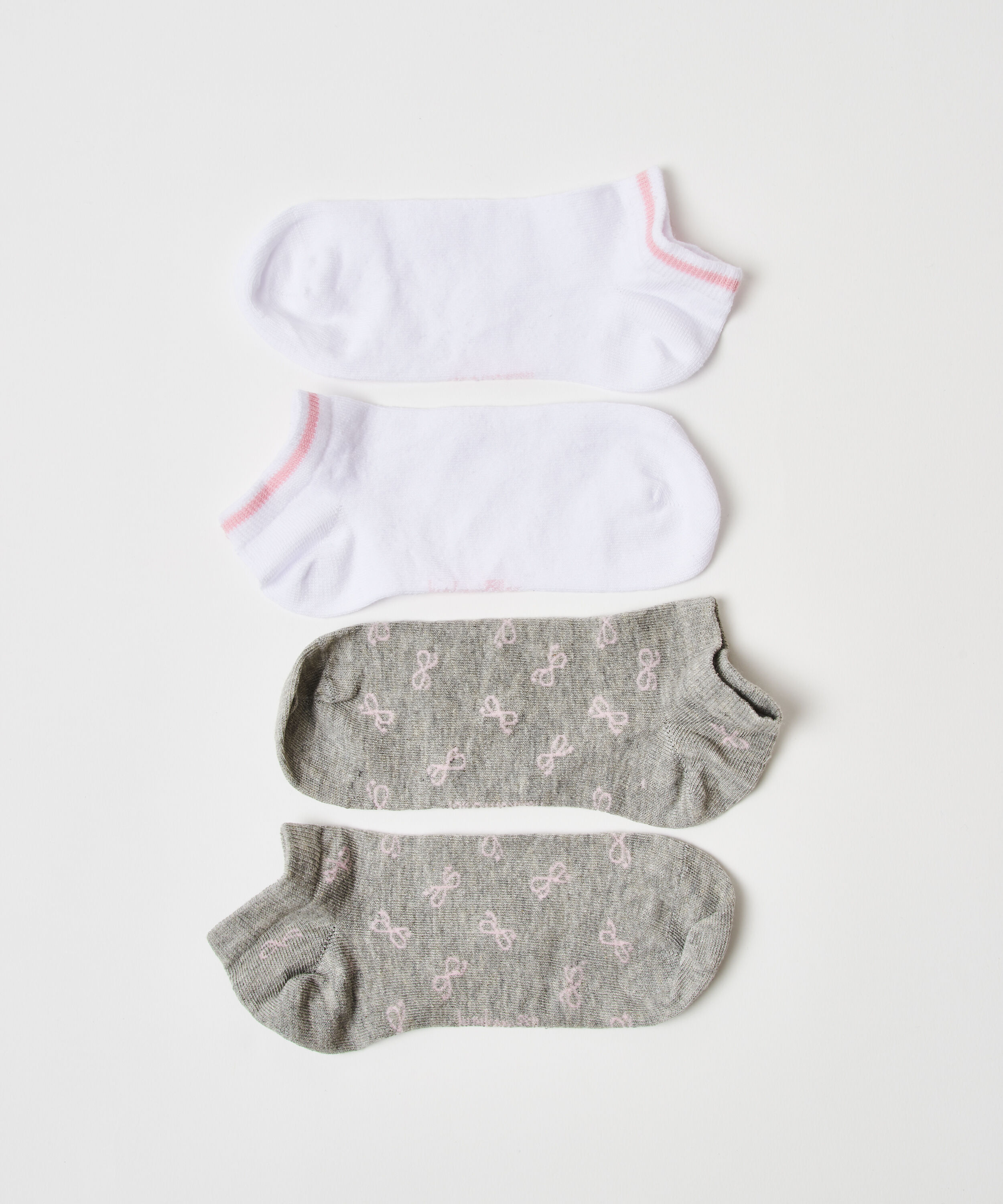 2-Pack Cotton Trainer Liners, Gray