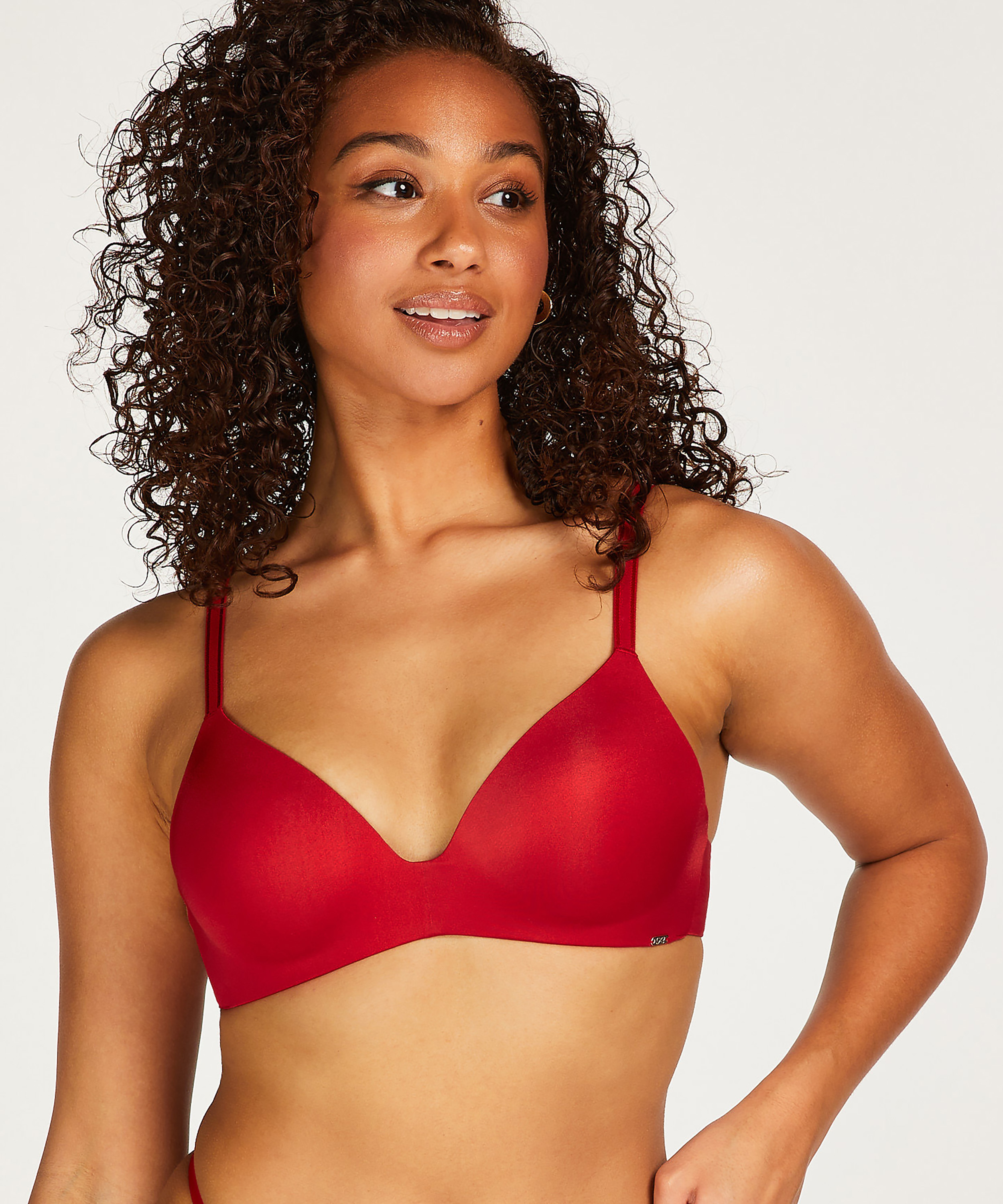 Mona Padded Non-Wired Push-Up Bra, Red, main
