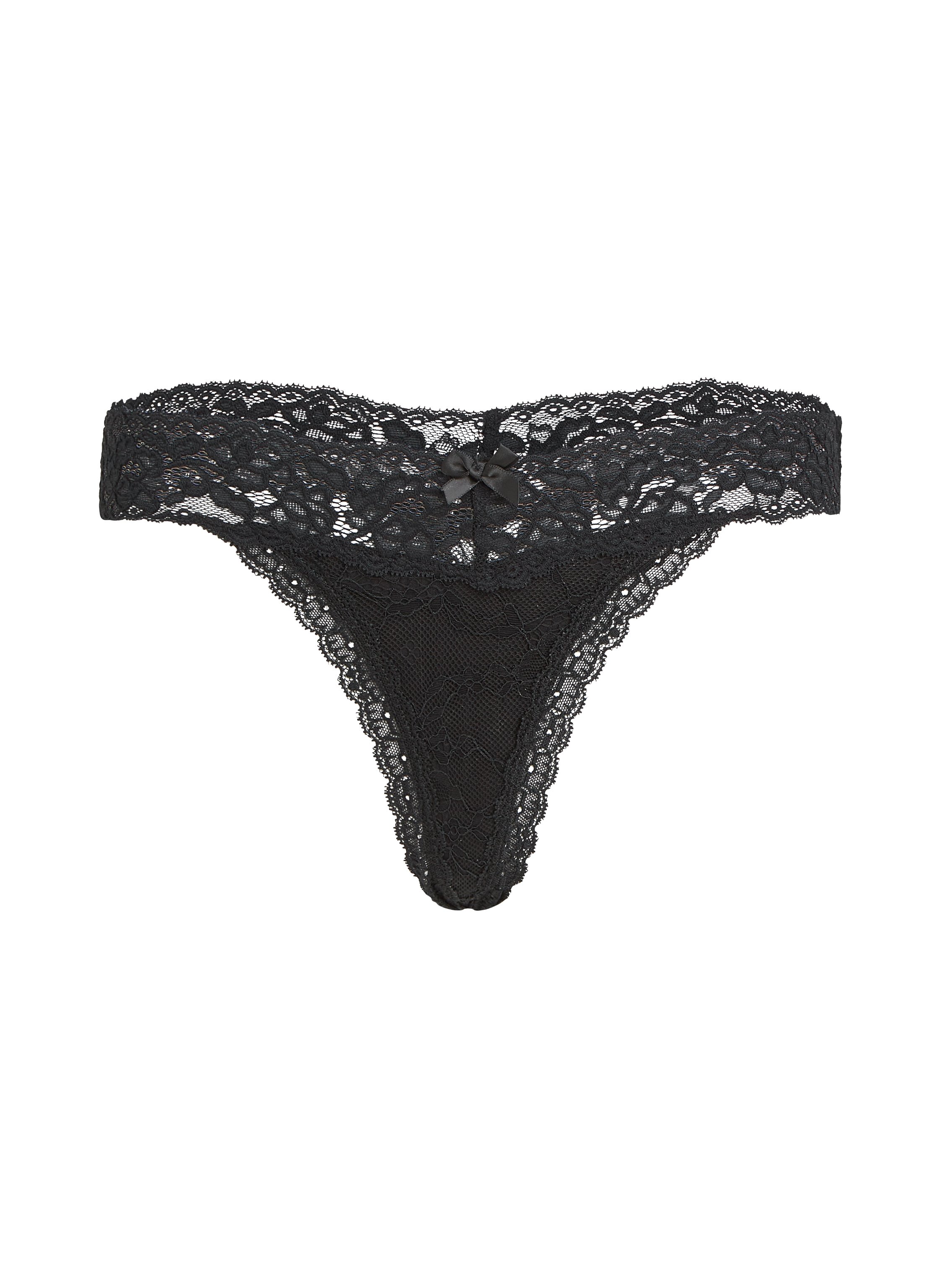 Madison Extra Low Thong, Black, main