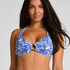 Cancun Halter Crop Top, Blue