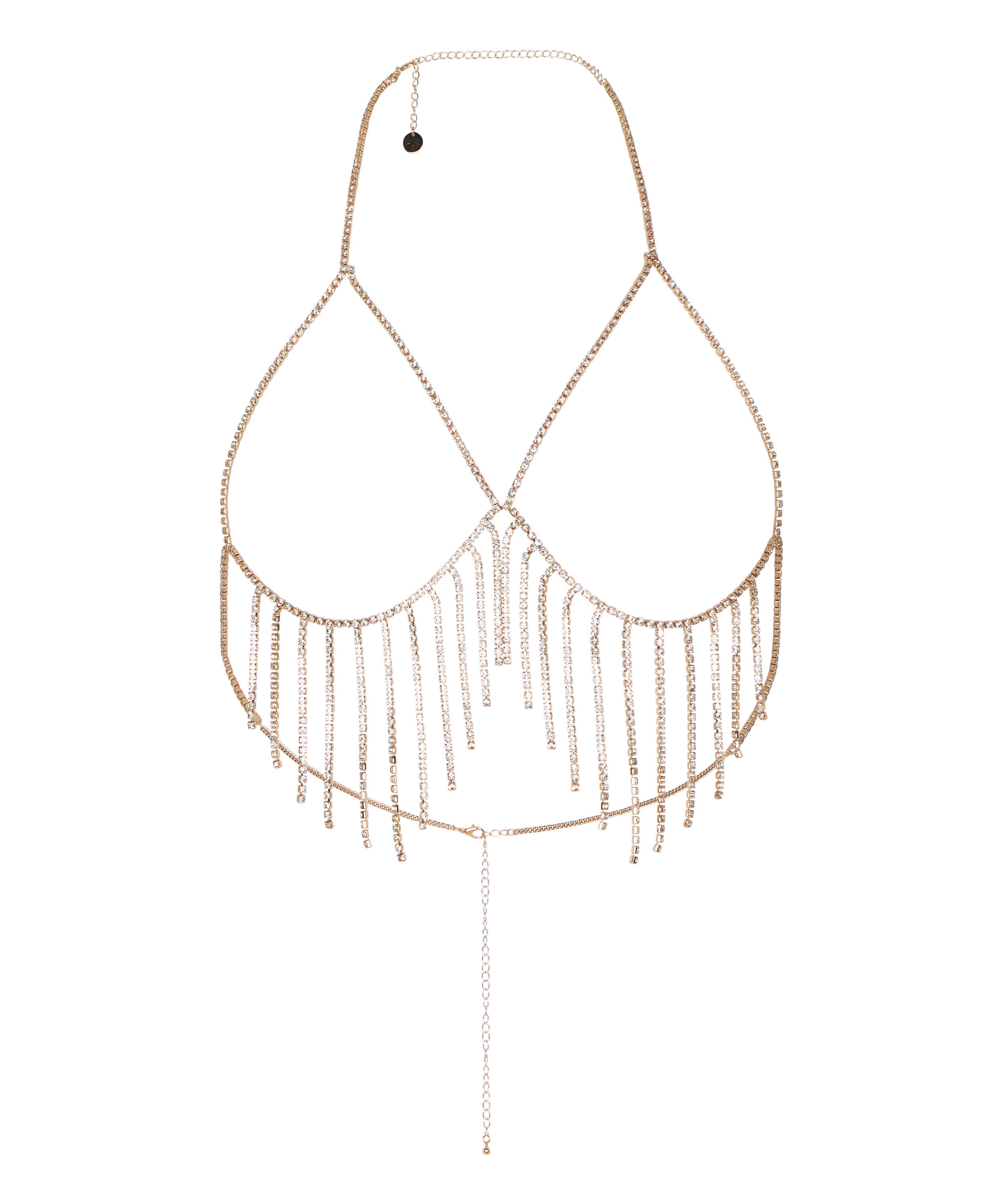 Rhinestrone Bralette Jewellery, Yellow, main