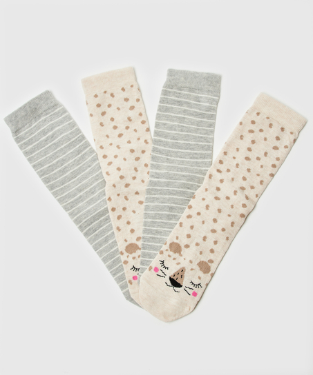 2 Pairs Of Socks, White