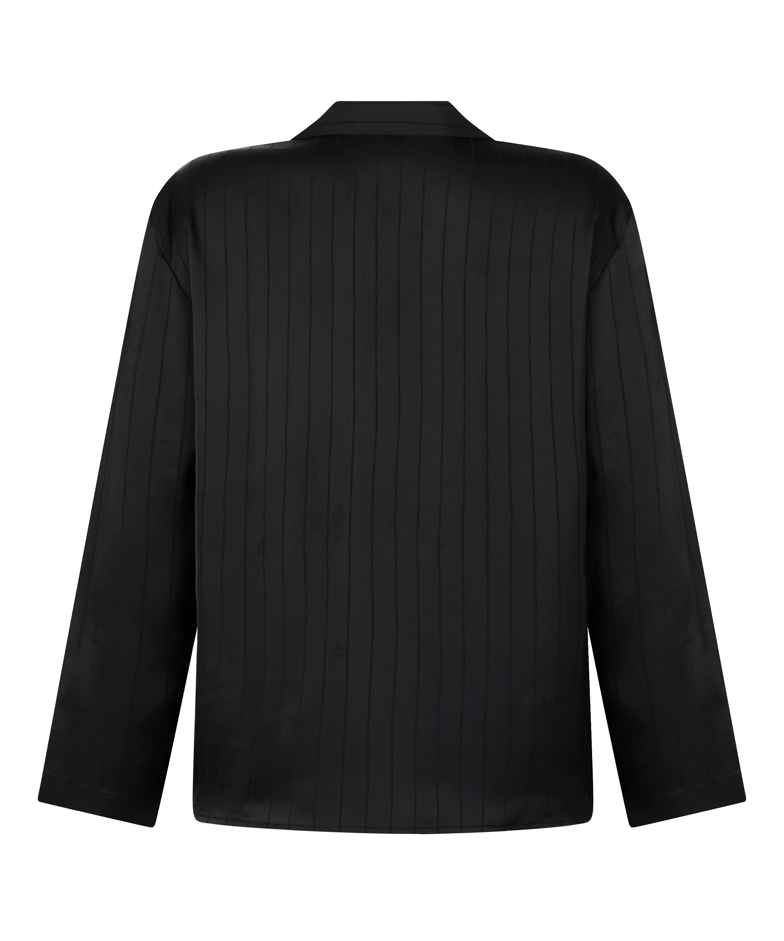 Satin Pinstripe Jacket, Black, main