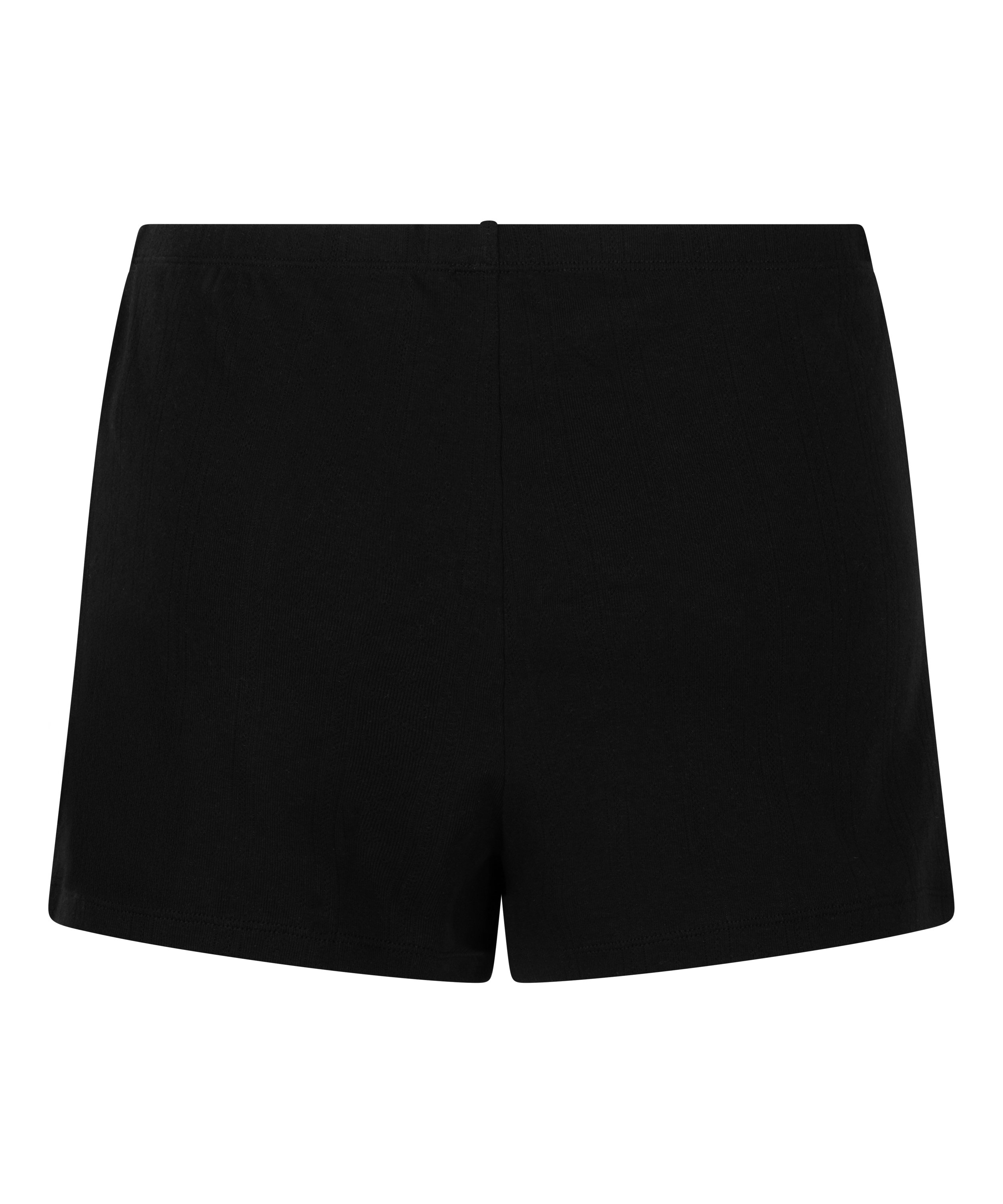Pointelle shorts, Black, main