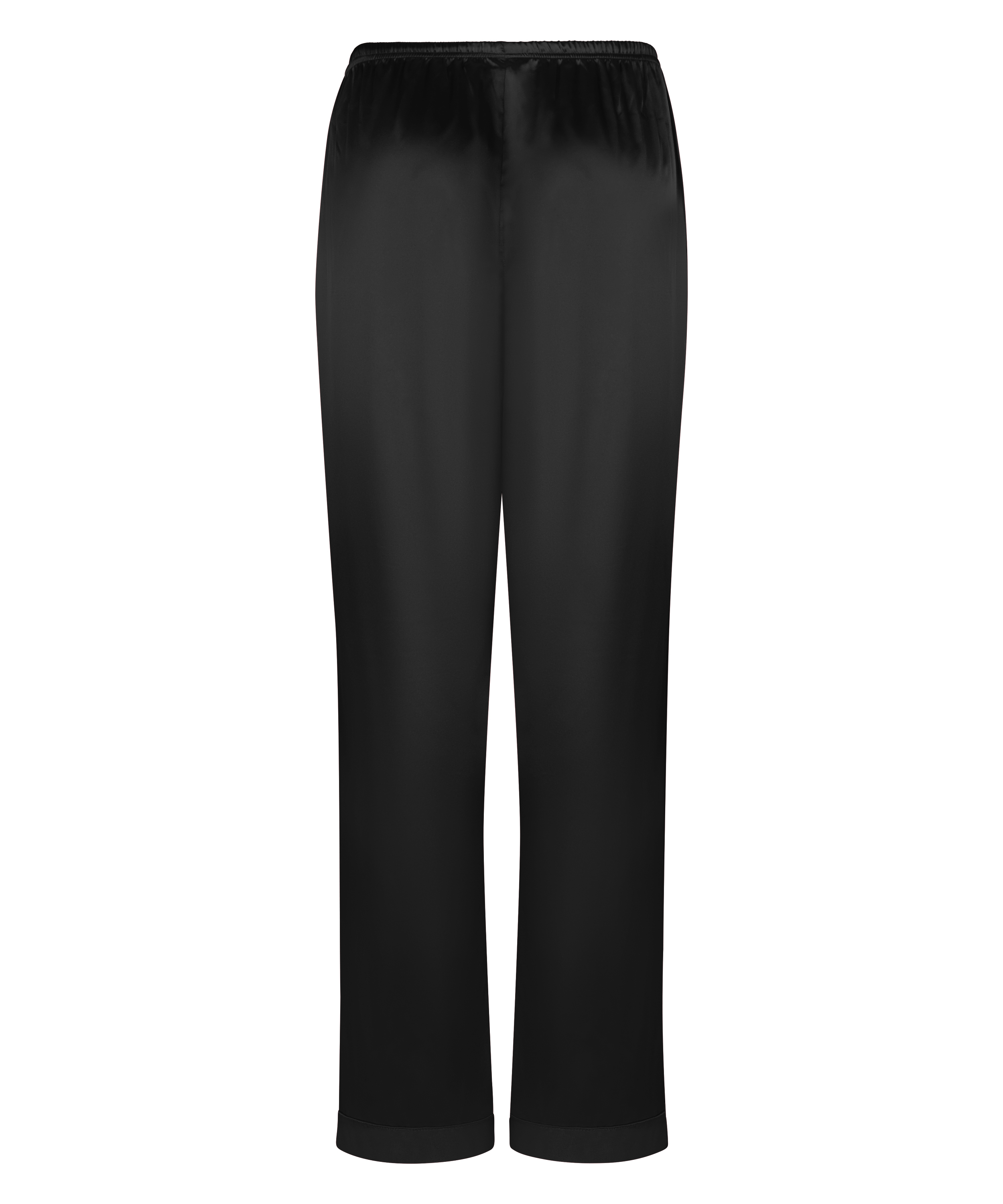 Satin Trousers, Black, main