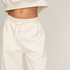 Pants Barrel Brushed Sweat, White
