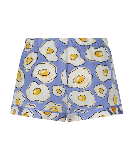 Satin pyjama shorts, Purple