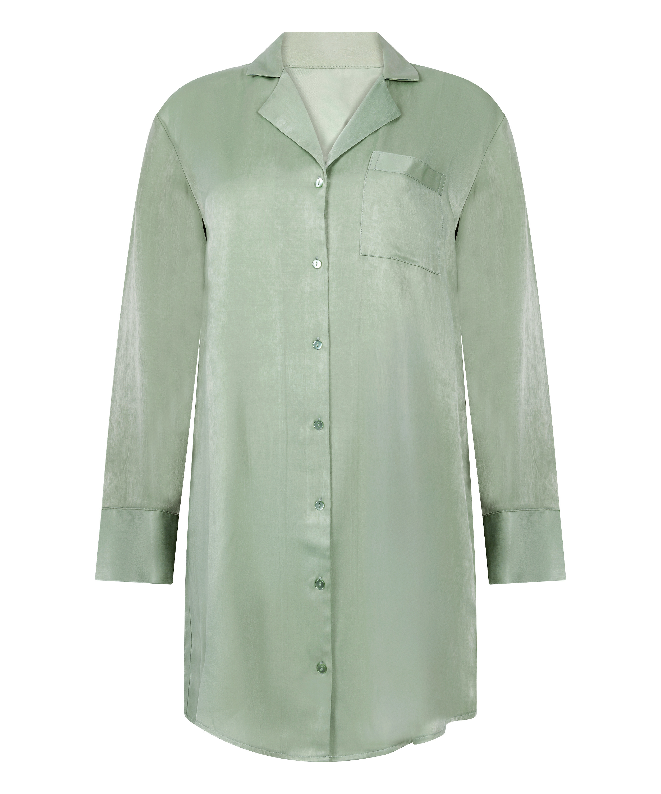 Shirtdress Satin Ayla, Green, main