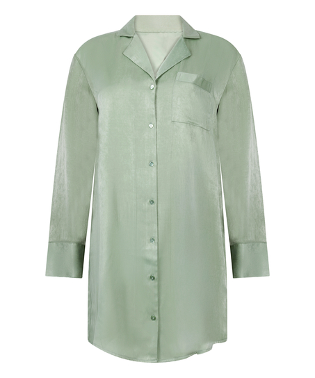 Shirtdress Satin Ayla, Green