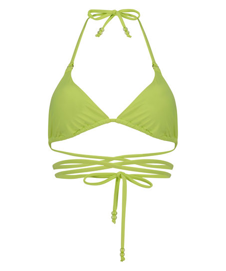 Wild Triangle Bikini Top, Green