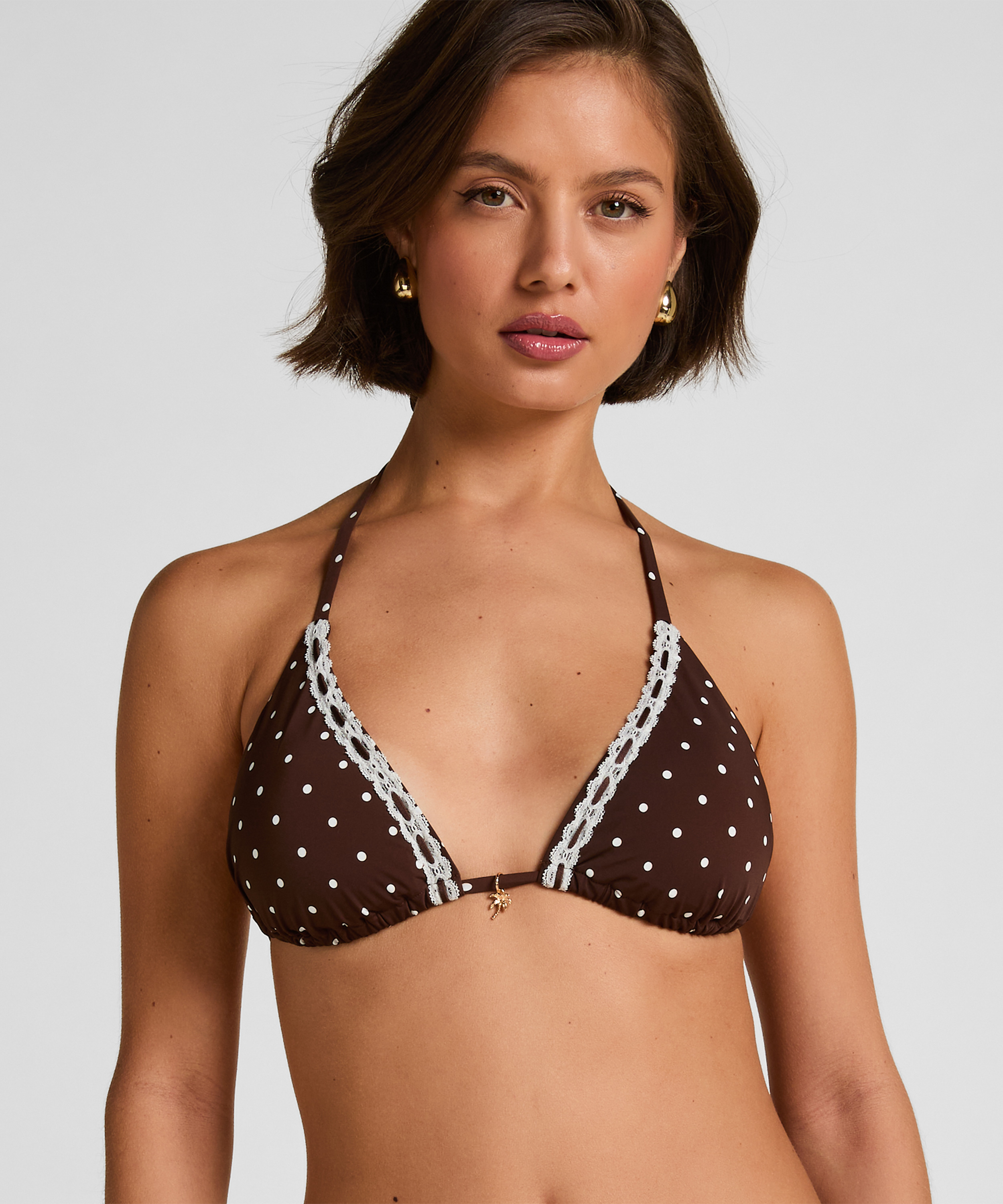 Triangle Bikini Top Algarve, Brown, main
