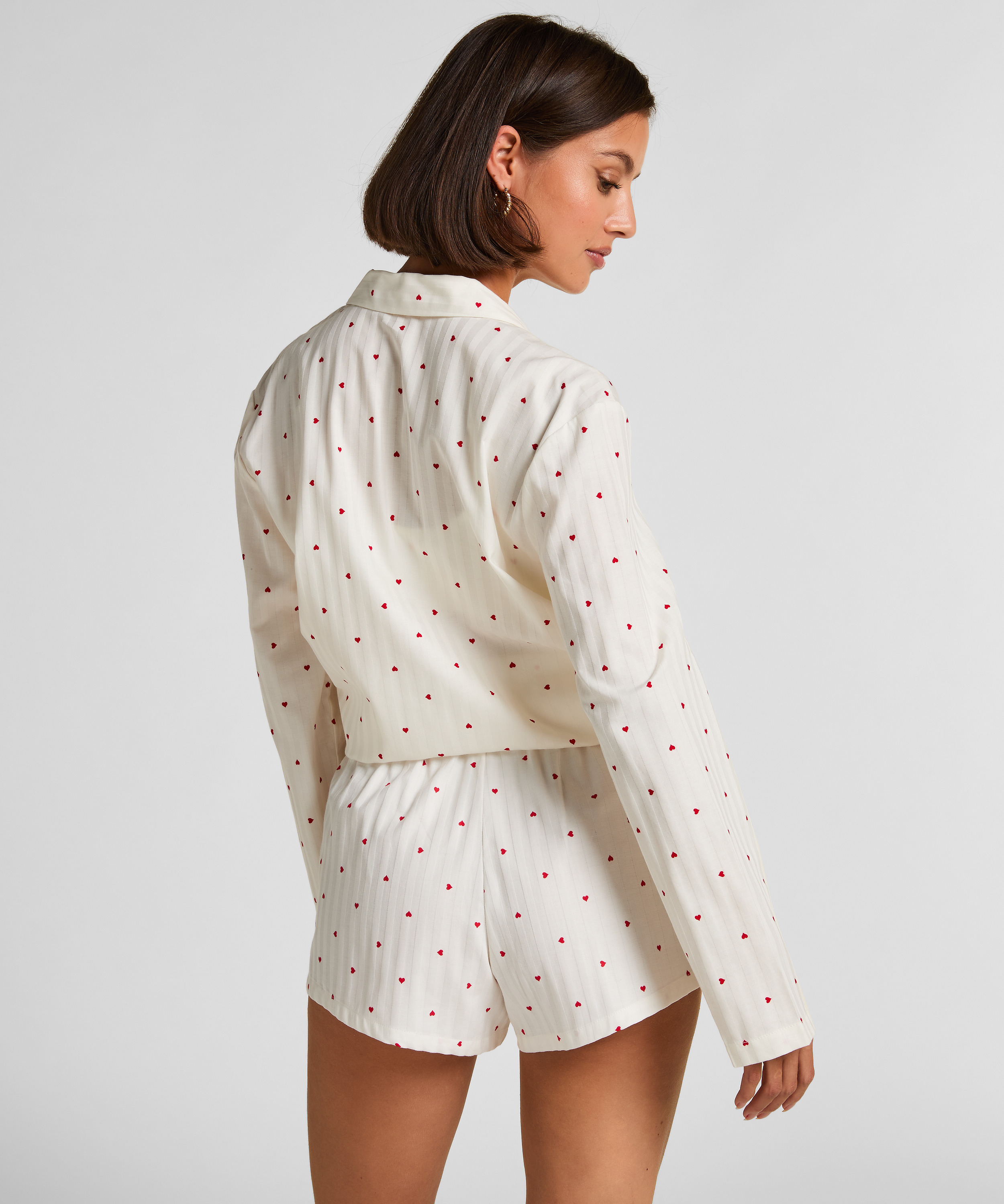 Short Cotton Hearts, White, main