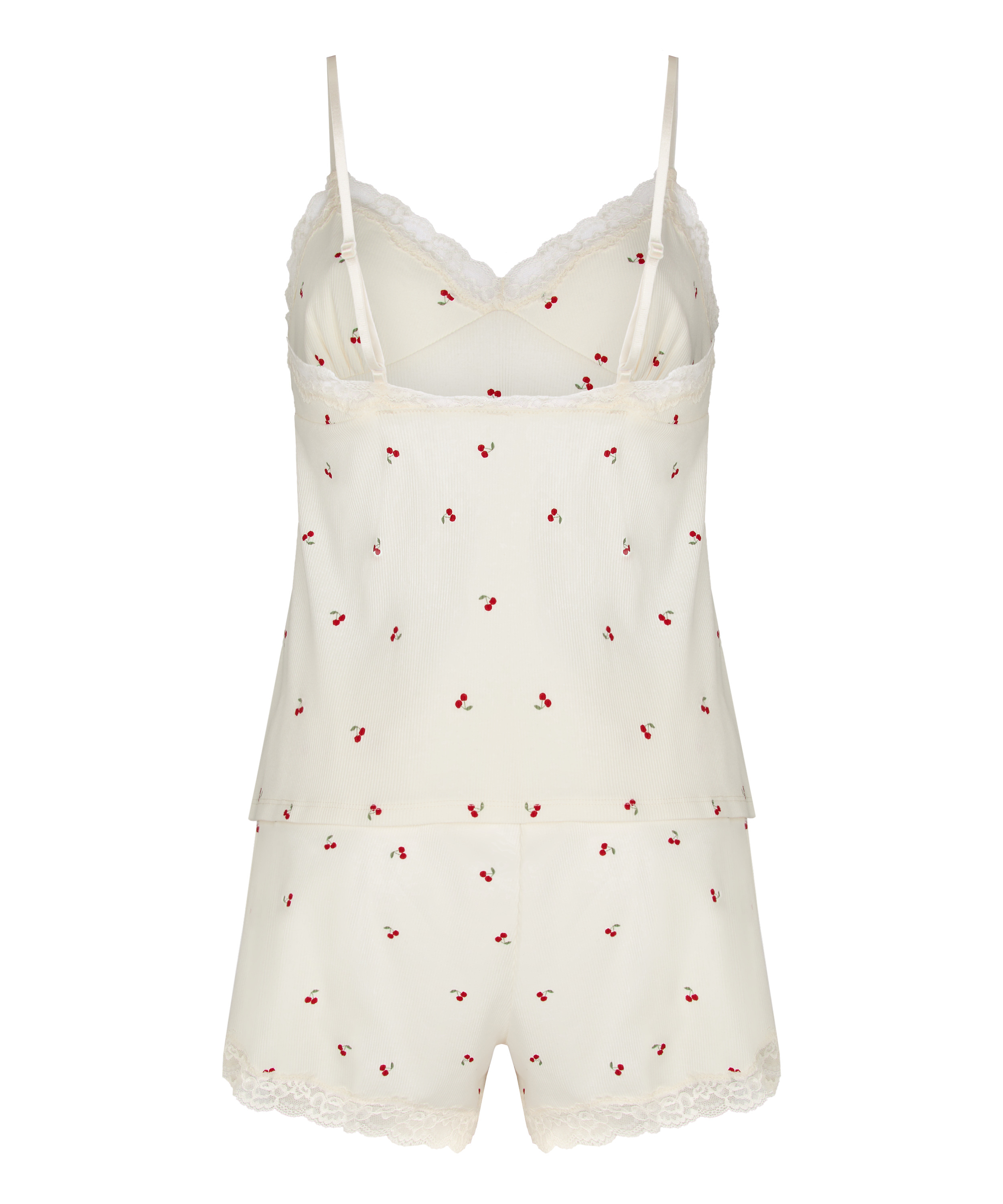 Pyjama Set Jersey Lace, White, main
