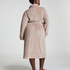 Long Fleece Bathrobe, Beige