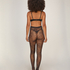 Tight Allover Lace Rhinestones, Black