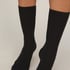 Cashmere Blend Ribbed Socks, Black