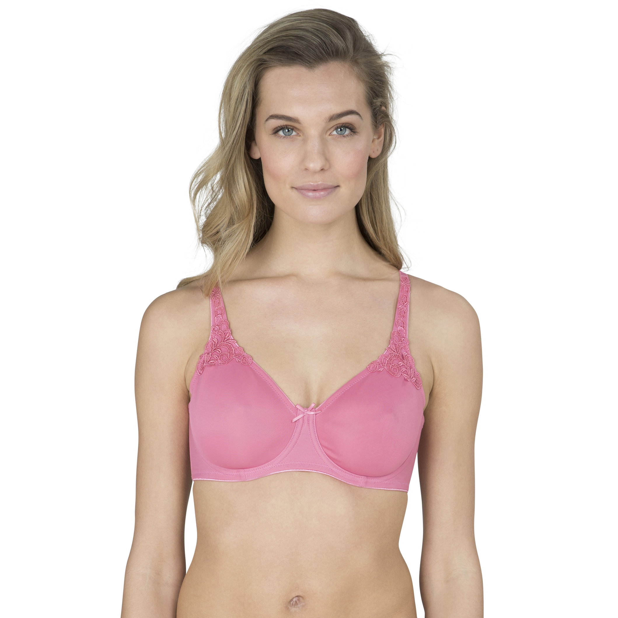 Non-Padded Underwired Minimizer Bra, Pink, main