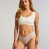 V-shaped Brazilian knickers mesh, White