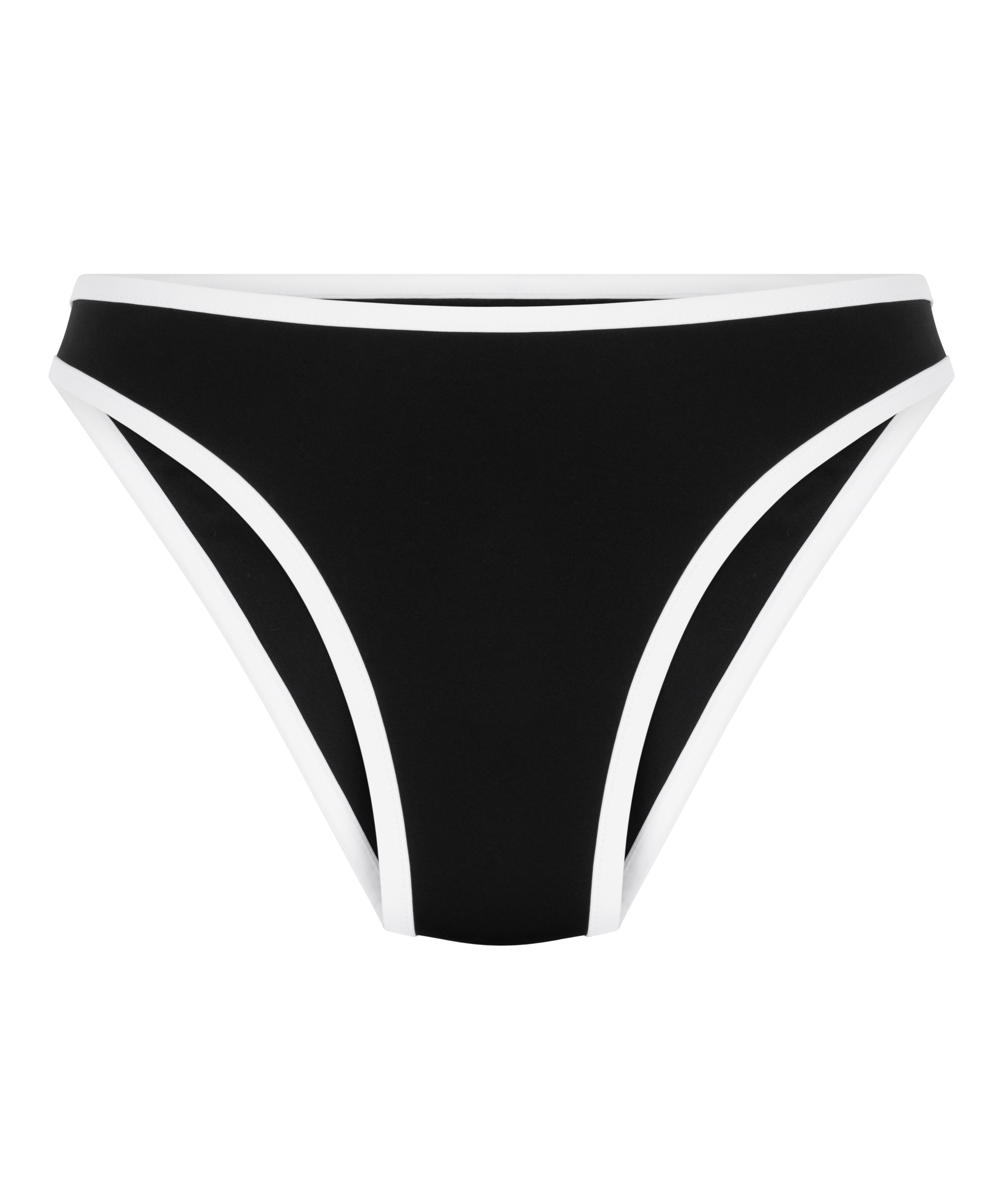 Neoprene Mono Highleg Bikini Bottom, Black, main