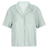 Towel Texture Button-Up Shirt, Green