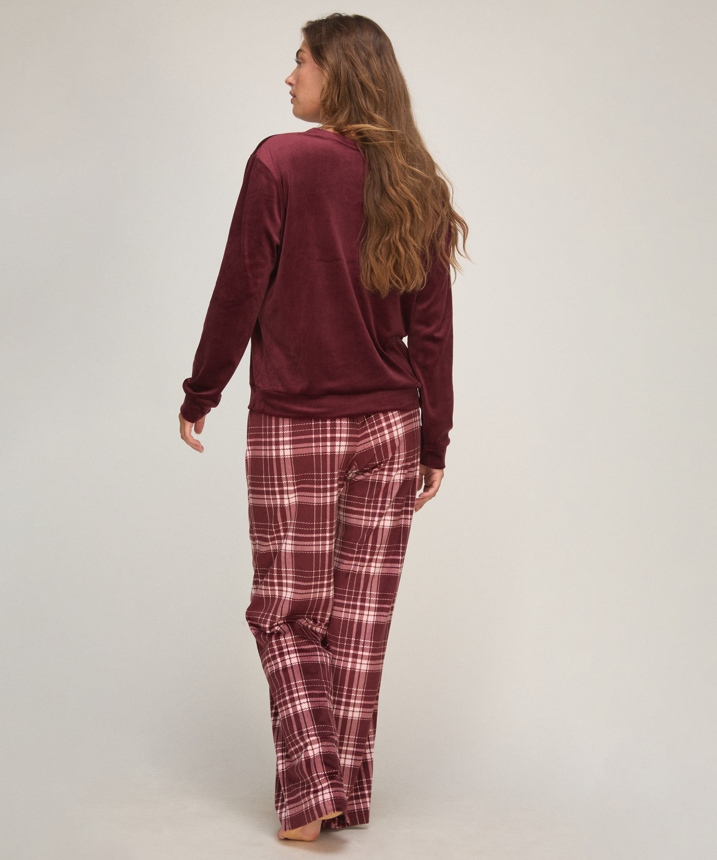 Pyjama Set Velours, Purple, main