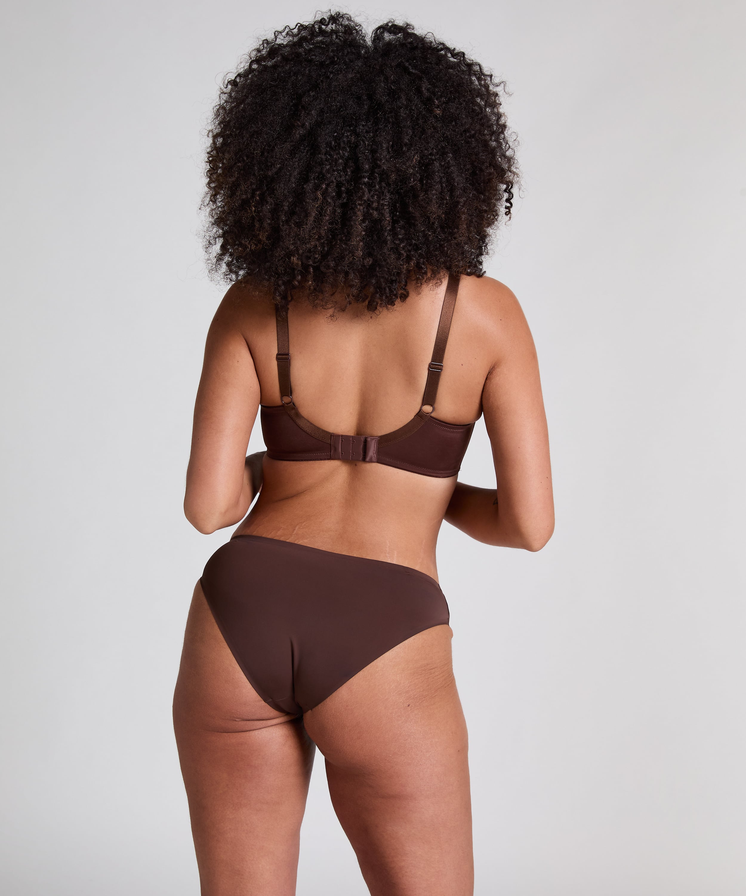 Nina Non-Padded Underwired Minimizer Bra, Brown, main