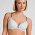 Plunge Padded Underwired Bra, Blue