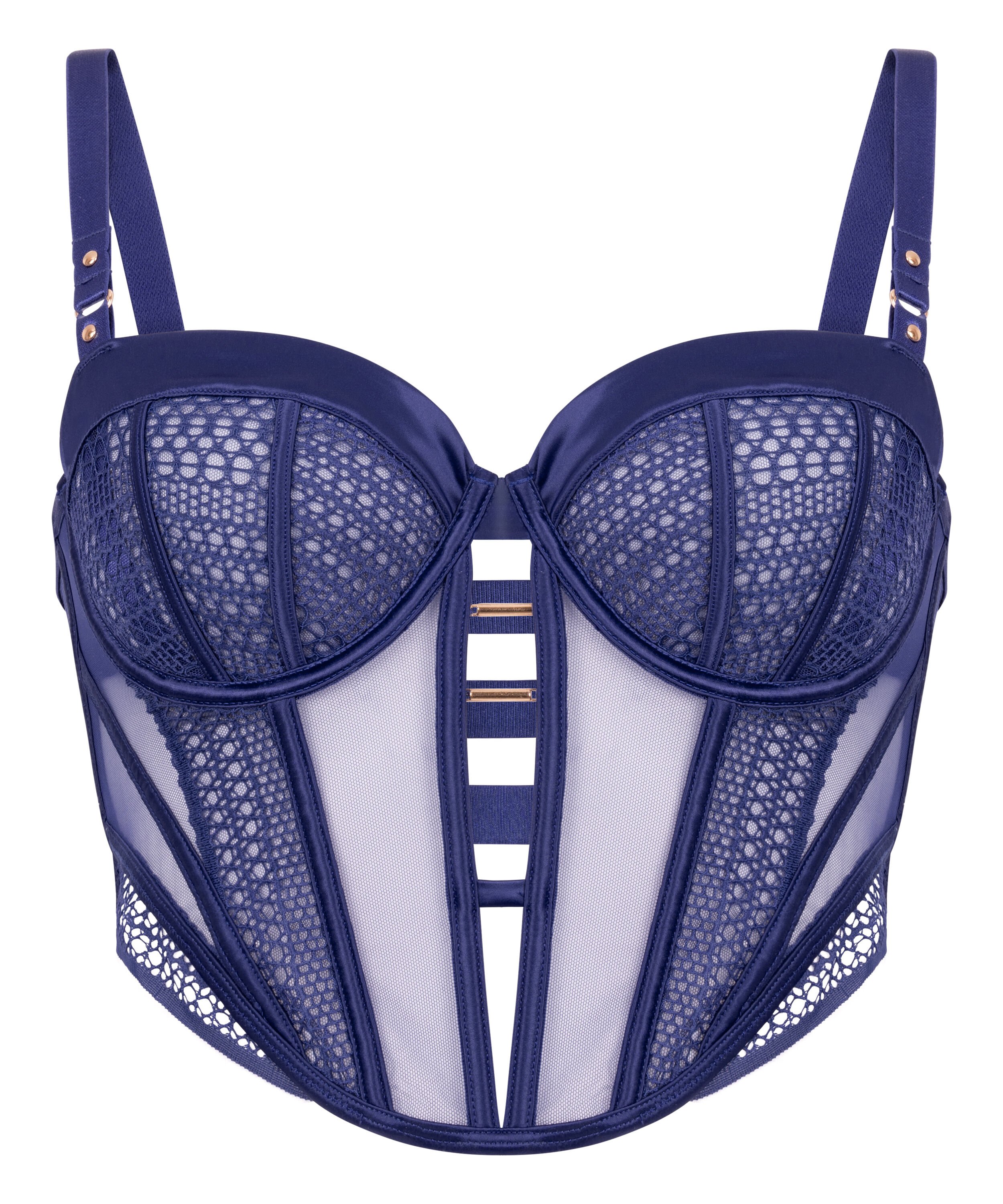 Missy Non-Padded Underwired Longline Bra, Blue