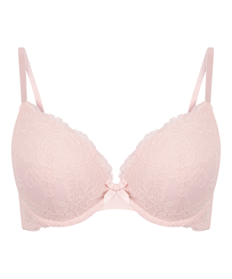 Teddy Padded Push-Up Underwired Bra, Pink